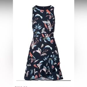 Banana Republic Blue Fit and Flare Floral Dress